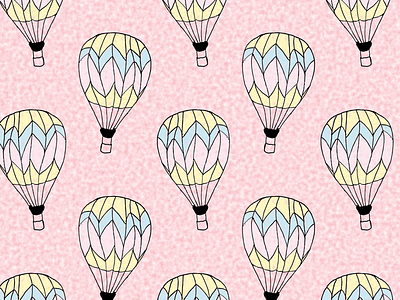 Air Balloon Festival brand pattern hand drawn illustration pastels pattern repeat pattern surface pattern design