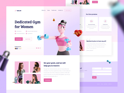 Gelud: A women gym landing page