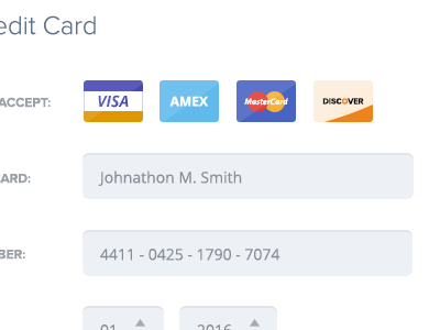 Billing Credit Cards