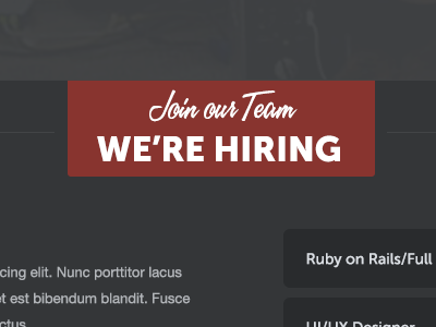 We're coming soon... careers company site flat font hiring jobs layer diet team type typography