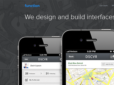 function redesign background graphic ios portfolio screenshots