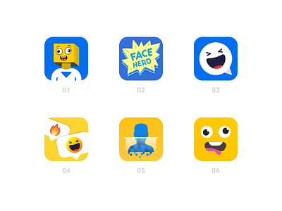 Icons for sticker creation app app icon app store icon application icon create mask create sctickers face face hero icons illustraion logo mobile icon mobile icons