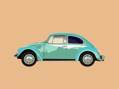 Volkswagen Beetle - Illustration beetle car creative design graphicdesign illustration vector vintage volkswagen vw