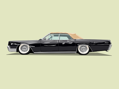 Lincoln Continental - Illustration black car continental creative design graphicdesign illustration lincoln vector vintage