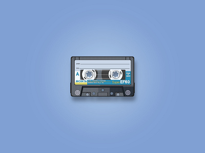 Translucent Black Cassette - Illustration cassette cassette tape creative design graphicdesign illustration vector