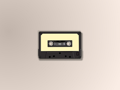 Black Cassette - Illustration cassette cassette tape creative design graphicdesign illustration vector