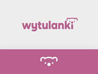 wytulanki - branding app bear branding clean cute cute animal design flat gradient icon logo pink teddy teddy bear teddybear typography vector