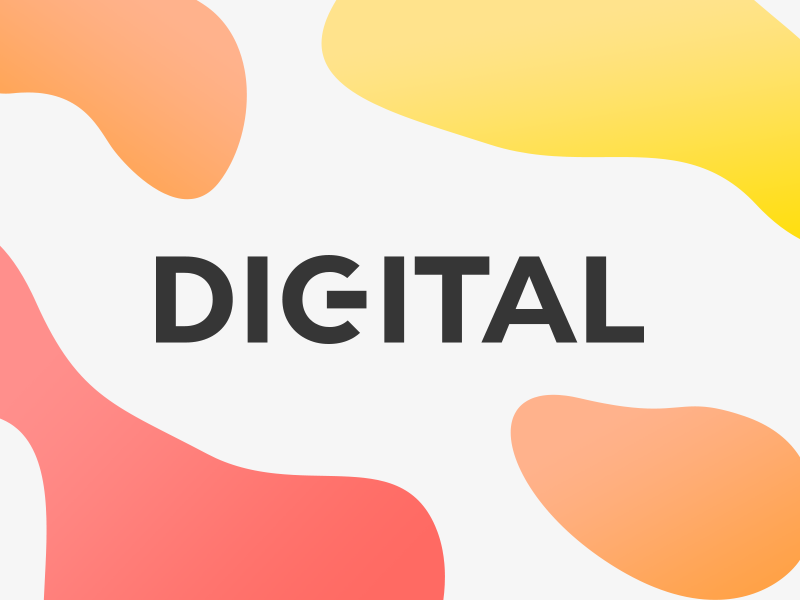 DIGITAL - a logo concept design ui typography branding vector gradients fluid flat gradient colors color clean logo