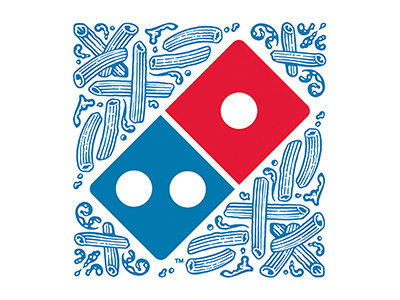Dominos Pasta Logo branding dominos pizza logo pasta roger xavier scratchboard woodcut