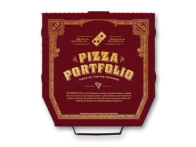 Domino's Pizza Rewards bear brand dominos pizza eagle packaging pizza roger xavier scratchboard stock certificate woodcut
