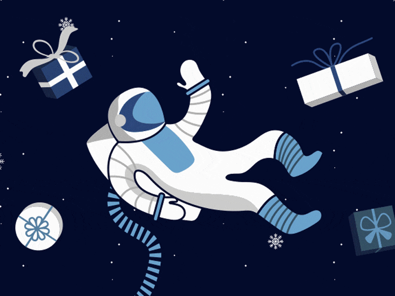 CA Holiday 2018 animation art astronaut design illustration