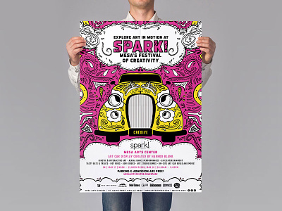 Spark Mesa's Festival of Creativity art cars art direction car design designs illustration illustration design mesa arts center poster spark!