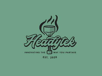 Heady Tek Logo branding cannabis design hand drawn identity illustration lettering logo southern california type typography vector