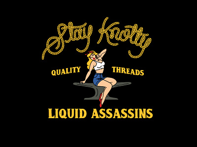 Stay Knotty - Liquid Assassins T-shirt graphic apparel design apparel graphics branding california design graphic design hand drawn illustration illustrator lettering typography vector