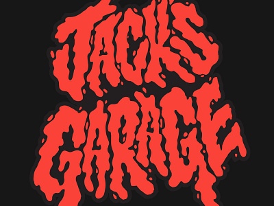 Jack's Garage Skate Shop Graphic branding design hand drawn illustration lettering logo typography vector