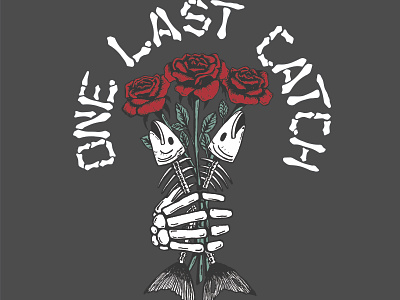 One Last Catch - Liquid Assassins T-shirt branding design hand drawn identity illustration illustrator lettering logo type typography vector