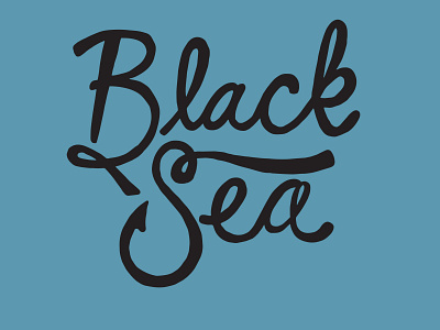 Black Sea Logo branding design hand drawn identity illustration illustrator lettering logo type typography vector