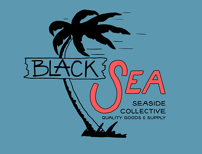 Black Sea Logo branding design hand drawn identity illustration illustrator lettering logo type typography vector