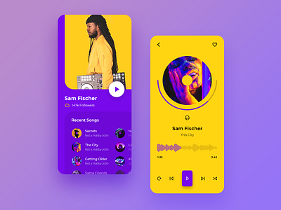 Music Player (Concept) album app art artist clean flat icon ios list mobile music song songs ui ui design ux