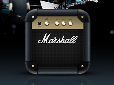 Marshall app apple icon illustration ios ipad iphone logo marshall music sketch sound