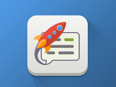 Icon Chat App app chat flat icon ios ipad iphone line rocket sms