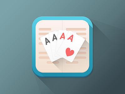 Poker Book App app book card flat heart icon ipad iphone poker