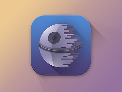 Death Star Icon app apple death flat icon ipad iphone shadow star starwars