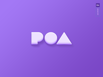 Poa Logo 3d app blockchain branding clean design ethereum flat icons illustration logo logo 3d logo alphabet poa shadow type typography ui vector web website
