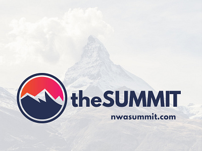 NWA Summit logo adobeillustator branding businessbrand businesslogo design illustration logo mountain mountainlogo rebrand rebranding redesign