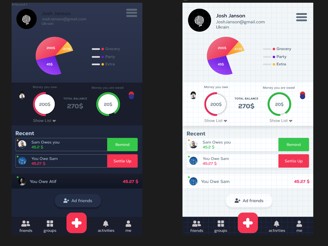 Splitwise Redesign Concept