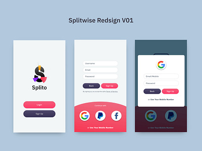 Splito Shot Wip design ios app design redesign splitwise ui ux ui design