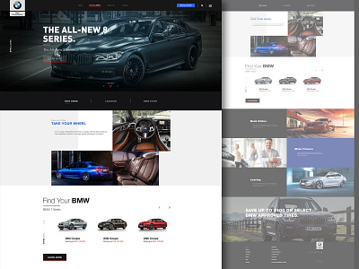 BMW Car Showroom UI Design car dealer design landing page layoutdesign ui webdesign