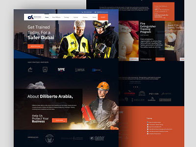 Diliberto UAE branding design fire social ui web design website website design