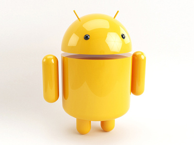 Yellow Droid 3d android c4d cinema4d droid yellow