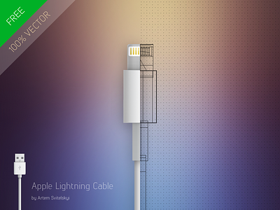 Phone Stick / Design Apple Lightning Cable ai apple cable download free iphone phonestick psd source vector