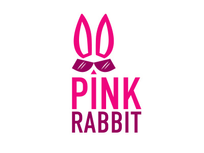 Logo "Pink Rabbit" bunny glasses logo logotype pink rabbit t shirt