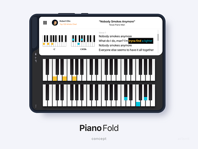 Piano Fold App app application book concept fold galaxy music musicapp pianist piano samsung