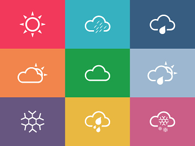 Icons For Weather App "Outside the window"