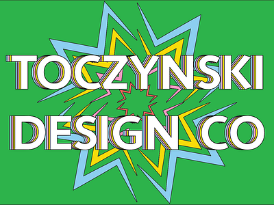 Toczynski Design Co brand identity branding busy colorful design fun messy wacky