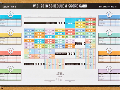2018 World Cup Calendar Poster calendar graphic design layout offset printing press poster