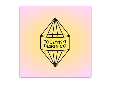 TDC Cone brand identity design geometric gradient icon logo simple design