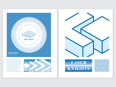 Laser Knights – Cow Palace Spread album art artbook design illustration layoutdesign monochrome zine
