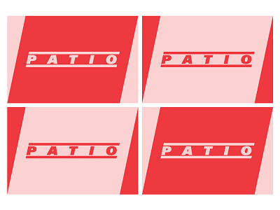 Patio Slant brand identity design logo logomark simple simple design typography