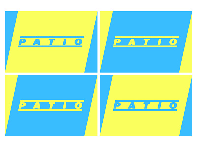 Patio Slant 2 brand identity design logo simple design