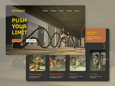Fitcross Web design app branding design sport ui website workout