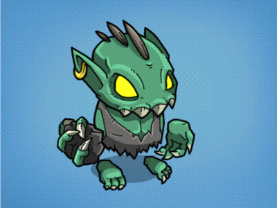 Goblin Rockthrower animation art character enemy game illustration