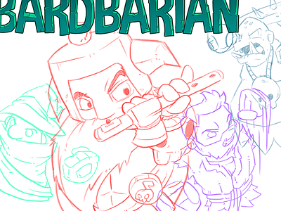 Bardbarian Title Sketch