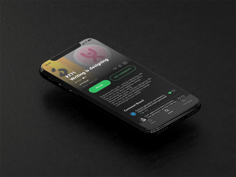 Comment board to Elevate Podcast Fans Interaction on Spotify music podcast spotify streaming streaming app uidesign uiux
