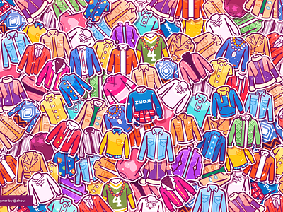 Clothes for new year app design drawing icon illustration