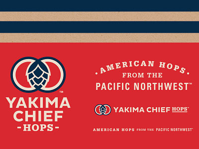 Yakima Chief Hops, Brand Identity americana beer branding beer hops beer label design beverage branding beverage packaging branding brewery logo design illustration logo